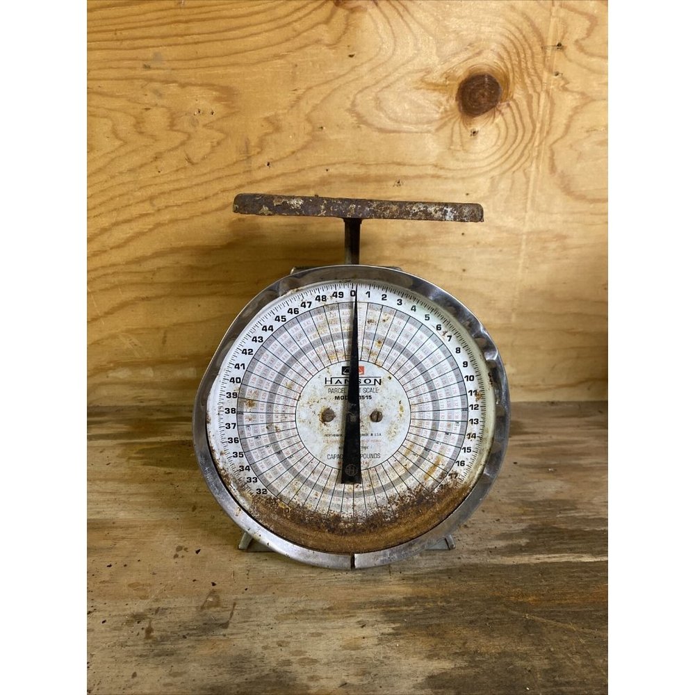 Vintage Hanson Scale,model 1515 Parcel Post Scale Rustic Parts Repair Rusty